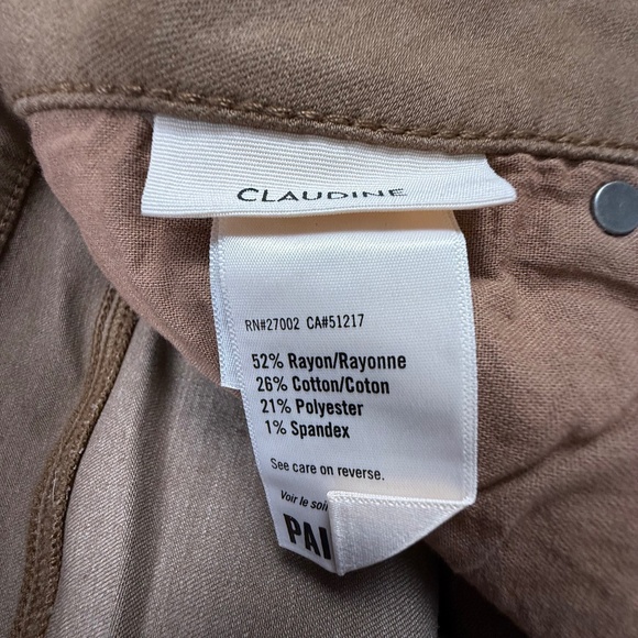 Paige Claudine in Cognac Luxe Coating, Size 31, Fall, Winter, Holiday Flare Jean - Picture 4 of 16